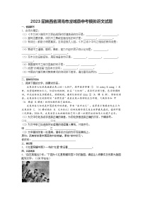 2023届陕西省渭南市澄城县中考模拟语文试题
