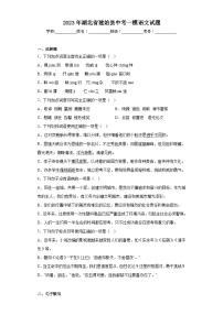 2023年湖北省建始县中考一模语文试题（含解析）
