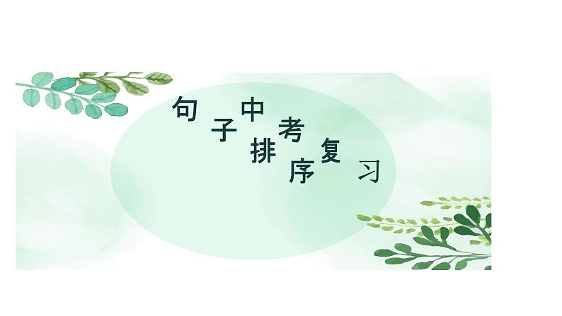 初中中考语文《句子排序专题》课件ppt第1页
