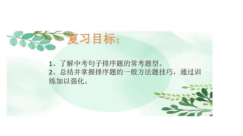 初中中考语文《句子排序专题》课件ppt第3页