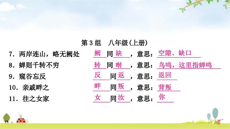 中考语文复习课内文言文知识整合练1 46个通假字课件第4页