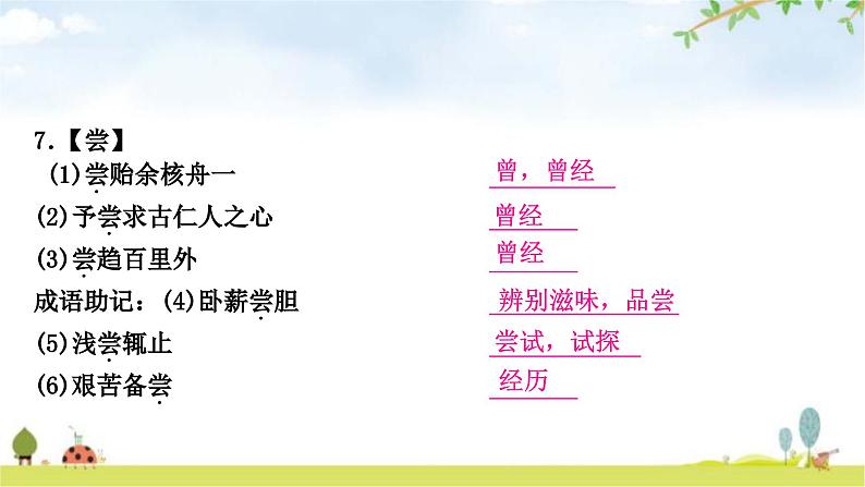 中考语文复习课内文言文知识整合练4 150个文言实词课件第8页