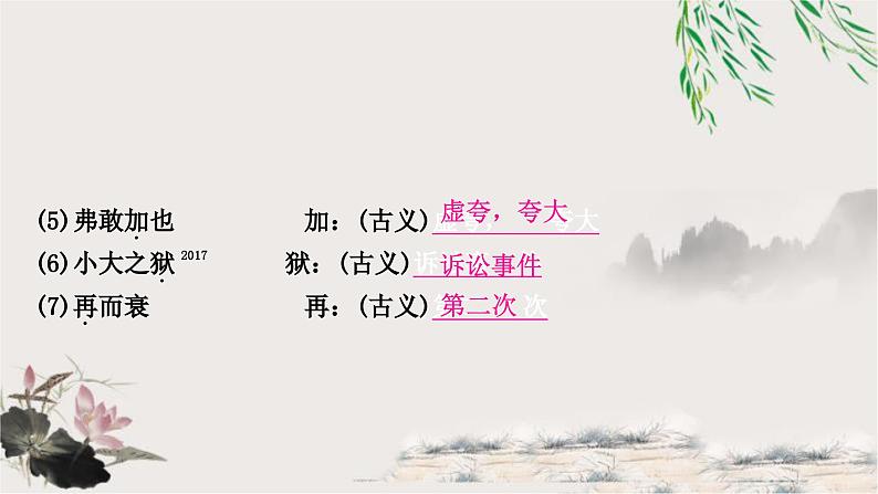 中考语文复习课内文言文基础储备练4曹刿论战课件第4页