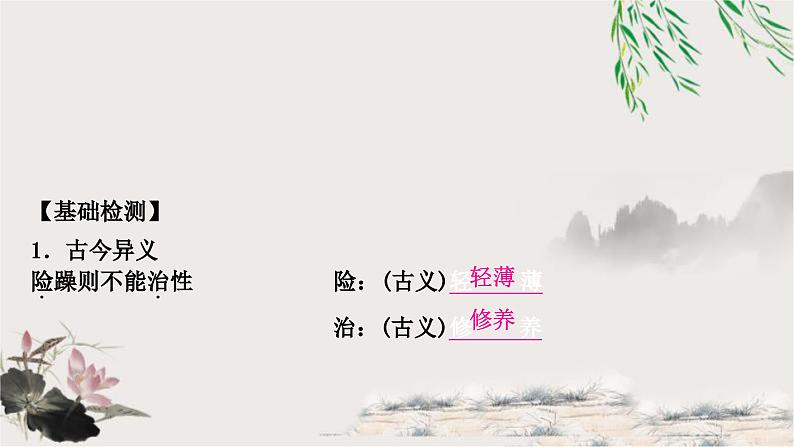 中考语文复习课内文言文基础储备练35诫子书课件02