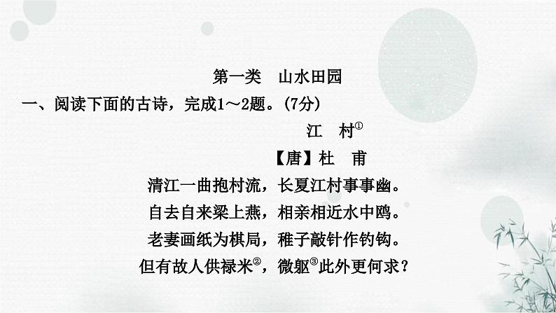 中考语文复习专题二课外古代诗歌鉴赏提升作业课件第2页