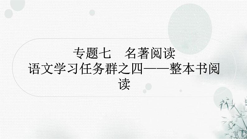 中考语文复习专题七名著阅读提升作业课件第1页