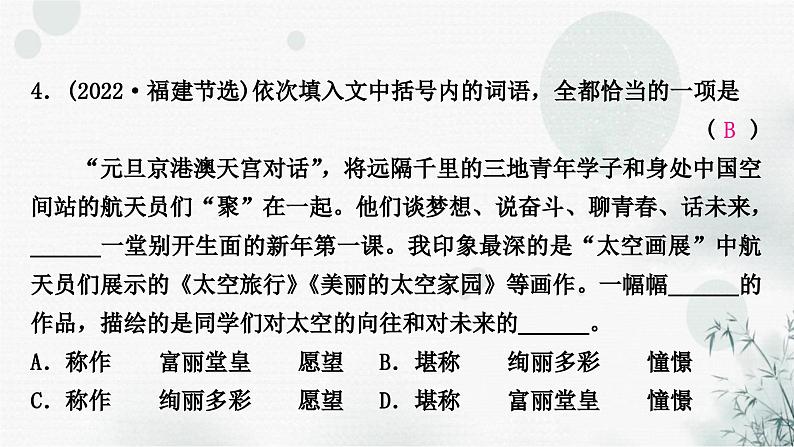 中考语文复习专题十词语的理解与运用提升作业课件08