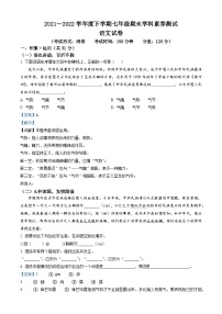 广西南宁市邕宁区2021-2022学年七年级下学期期末语文试题及答案