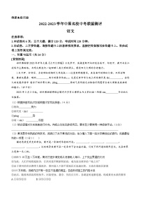 2023年河南省周口市淮阳区中原名校中考模拟语文试题(含答案)