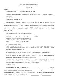河南省宜阳县2022-2023学年七年级下学期期中考试语文试卷（含答案）