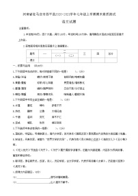 河南省驻马店市西平县2020-2021学年七年级上学期期末素质测试语文试题