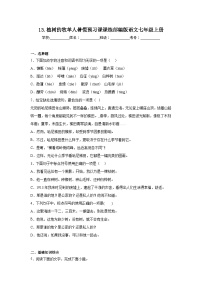 13.植树的牧羊人暑假预习课课练部编版语文七年级上册