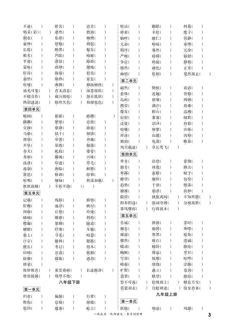 中考语文-字音字形练习第3页