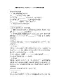 安徽省合肥市庐阳区2021-2022学年八年级下学期期末语文试卷（含答案）