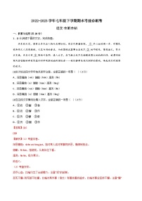 语文02卷（河南专用）：2022-2023学年七年级下学期期末考前必刷卷