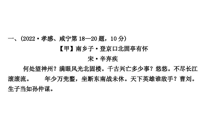 中考语文复习专题三古诗词阅读课件02