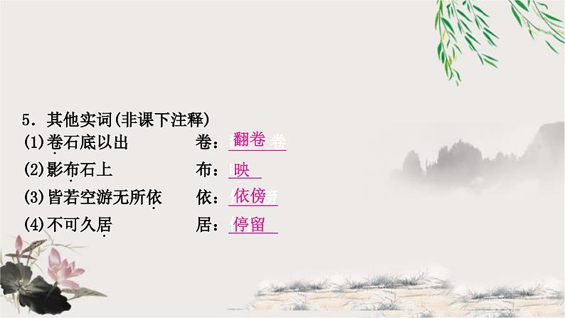 中考语文复习文言文基础储备练小石潭记课件第8页