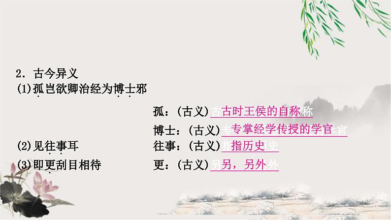 中考语文复习文言文基础储备练孙权劝学课件第2页