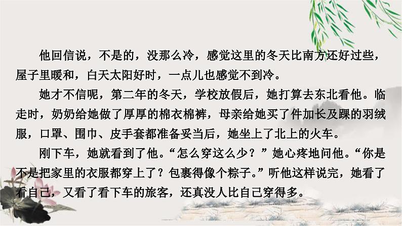 中考语文复习名著与现代文阅读专题十三记叙文阅读课件04