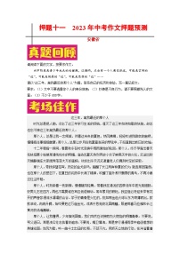 2023年中考作文之热点省份押题预测（安徽）(原卷+解析)