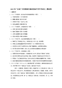 2022年广东省广州市海珠外国语实验中学中考语文二模试卷