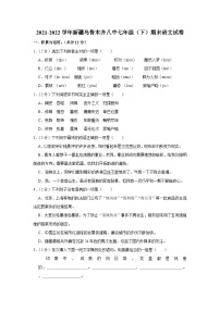 2021-2022学年新疆乌鲁木齐八中七年级（下）期末语文试卷