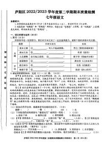 安徽省合肥市庐阳区2022-2023学年七年级下学期期末语文试题