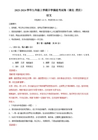 语文-2023-2024学年九年级语文上学期开学摸底考试卷（湖北 武汉）（解析版）