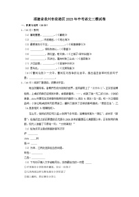 2023年福建省泉州市泉港区中考语文三模试卷（含答案）