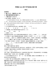 2023年河南省濮阳市南乐县中考三模语文试题（含答案）
