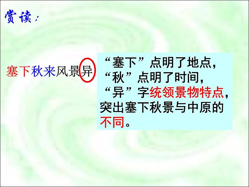 初中人教版语文九年下册三单元渔家傲秋思视频+PPT07