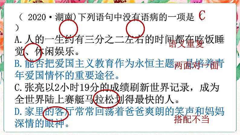 中考语文二轮专题复习：病句辨析与修改课件PPT第5页