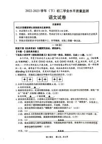 江苏省南通市通州区、如东县2022-2023学年八年级下学期期末学业水平质量监测语文试卷