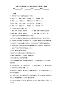 内蒙古包头市第三十五中学中考三模语文试题（含答案）