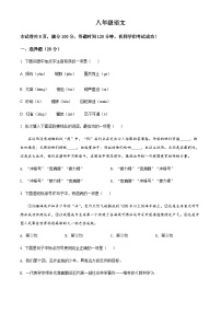 天津市河西区2022-2023学年八年级下学期期末语文试题