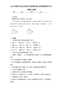 2023年黑龙江省大庆市杜尔伯特蒙古族自治县等校联考中考三模语文试题（含解析）