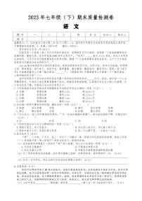 湖南省邵阳市北塔区2022-2023学年七年级下学期期末检测语文试卷