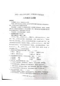 山东省泰安市宁阳县2022-2023学年八年级（五四学制）下学期期末考试语文试题