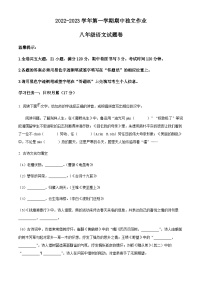 浙江省金华市金东区2022-2023学年八年级上学期期中语文试题