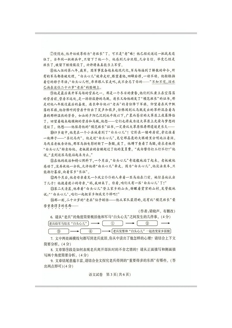 2023年河南市中考语文试卷（图片版含答案）第3页