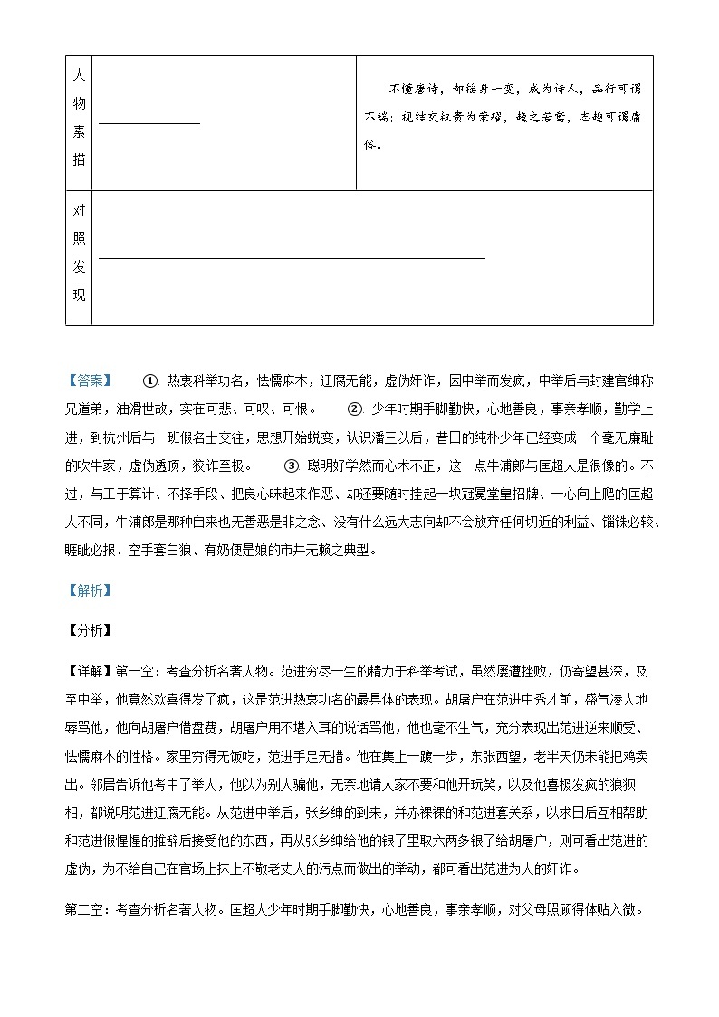 精品解析：浙江省金华市永康市第三中学教育集团2022-2023学年九年级下学期月考语文试题03