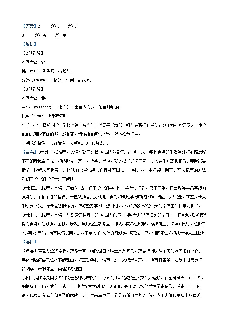 2023年陕西省中考语文真题（解析版）第2页