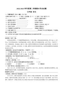 陕西省西安市高新第一中学222-2023学年七年级下学期期末语文试题（含答案）