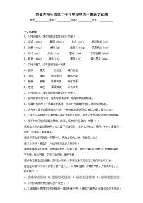 内蒙古包头市第二十九中学中考三模语文试题（含解析）