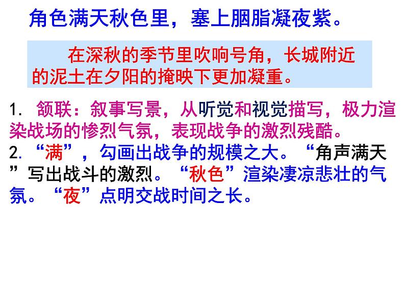 八上雁门太守行同步课件07