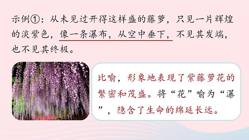 2023七年级语文下册第5单元18紫藤萝瀑布第2课时课件（部编版）05