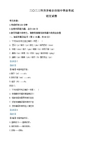 精品解析：2023年黑龙江省齐齐哈尔市中考语文真题（解析版）
