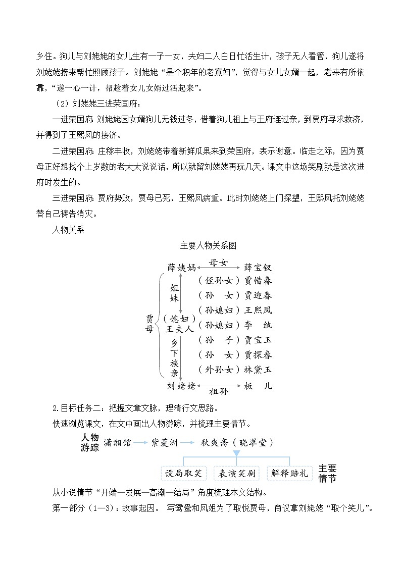 第25课《刘姥姥进大观园》教学设计  部编版语文九年级上册02