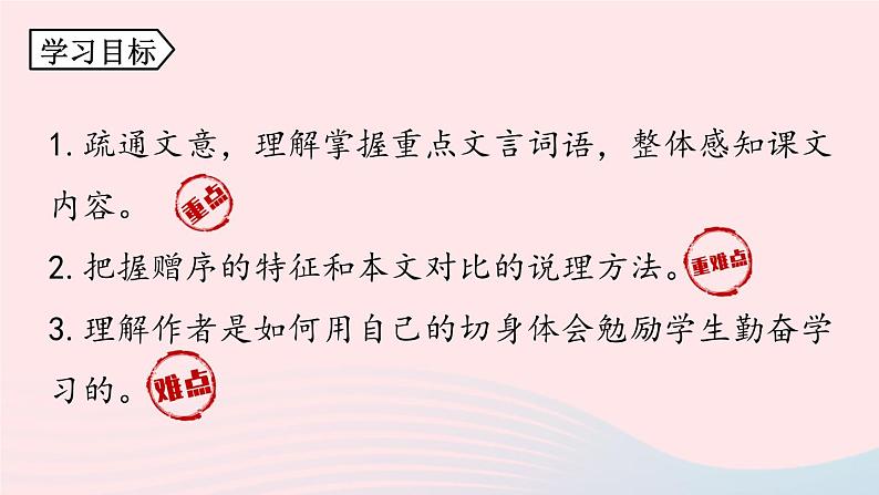 2023九年级语文下册第3单元11送东阳马生序第1课时课件（部编版）05
