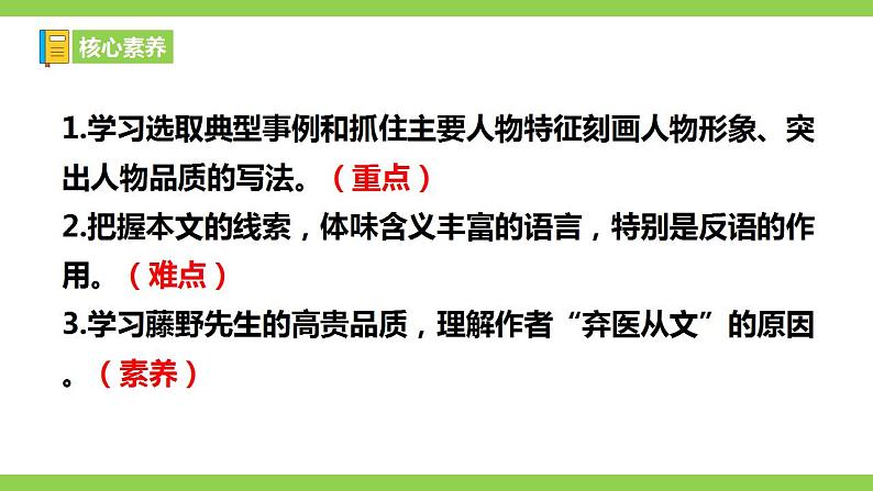 【核心素养】部编版初中语文八年级上册6《藤野先生》 课件+教案+同步测试（含答案）+导学案（师生版）03